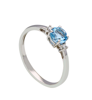 Anillo Babila Milano Mujer in Oro blanco Topazio 292364TB